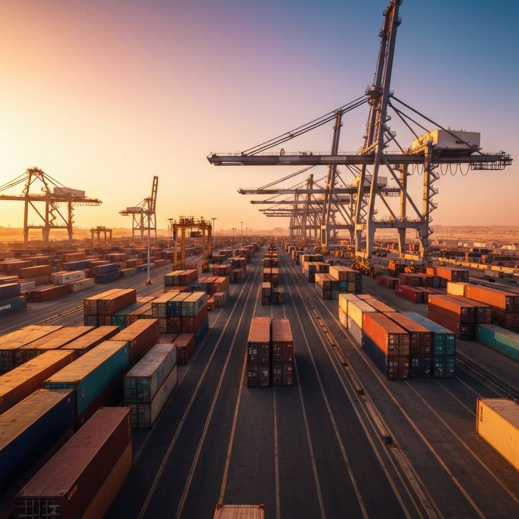 Saudi Arabia port and shipping containers